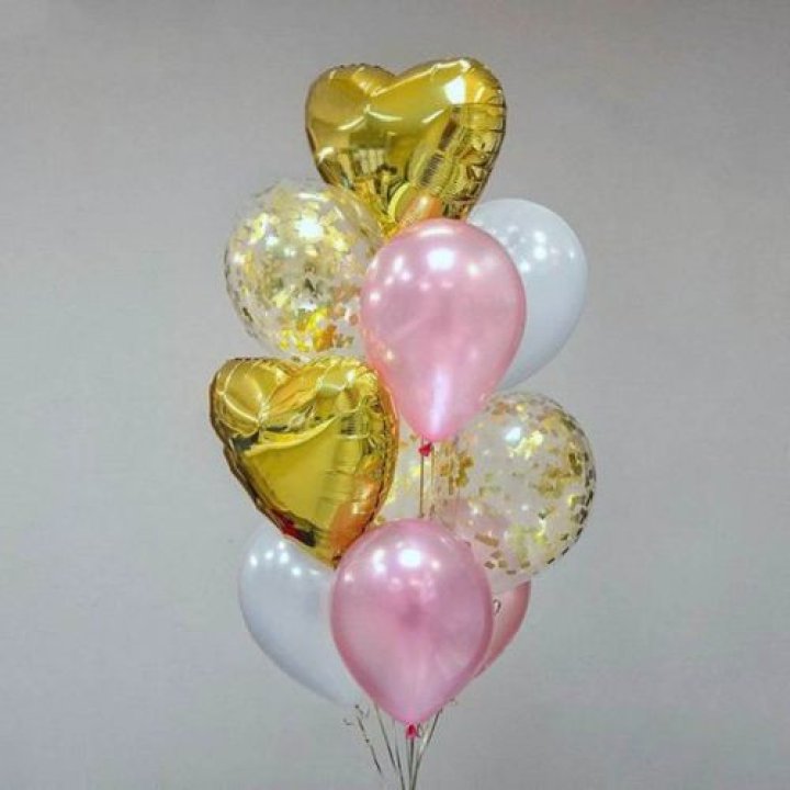 Облако шаров "Рози голд" в Нижневартовске