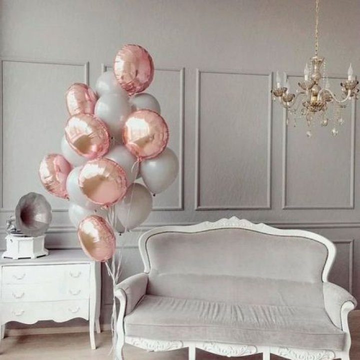 Фонтан шаров "Софт рози" в Нижневартовске