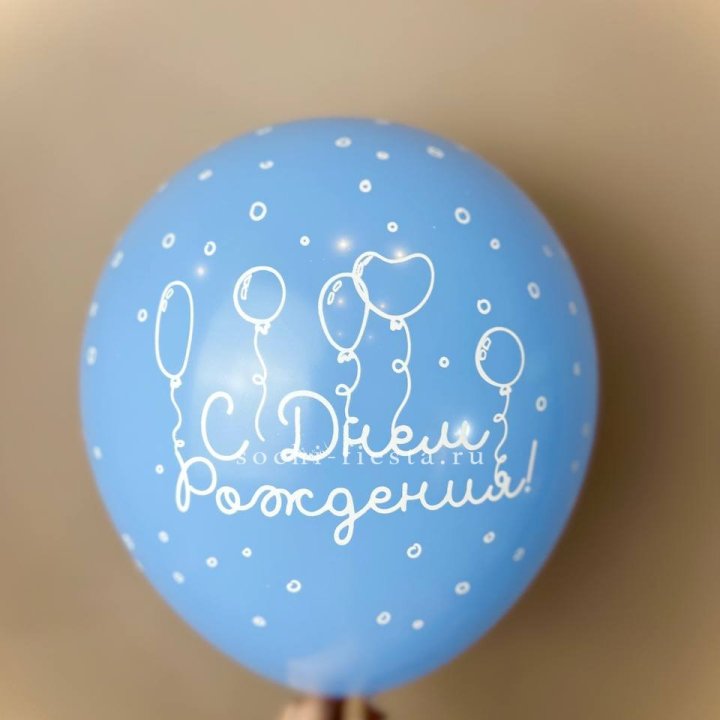 Гелиевый латексный шар С днем рождения! матовый в Нижневартовске