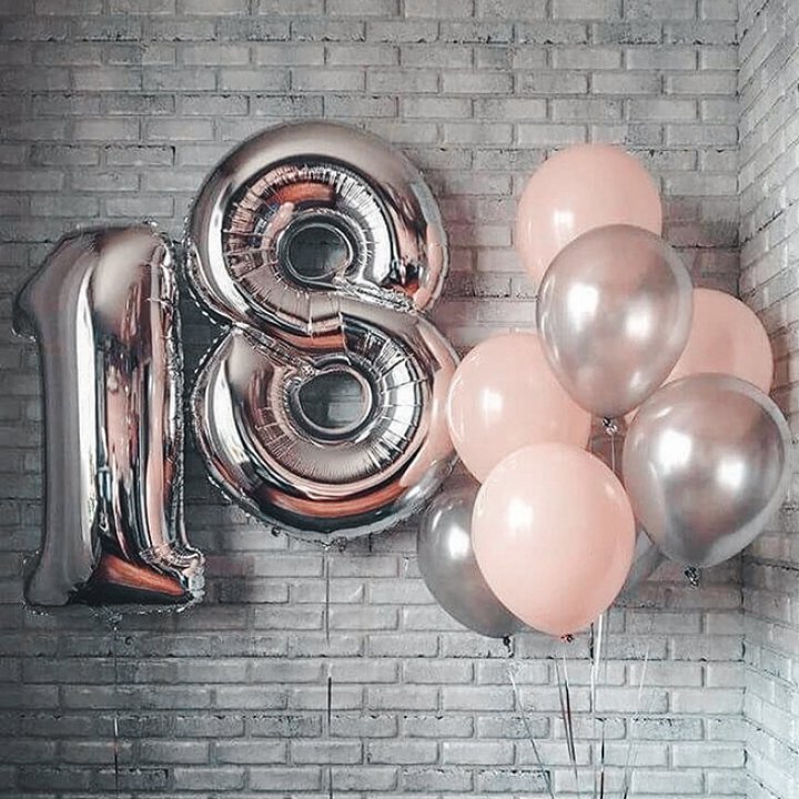 Фольгированный шар Серебряная Цифра в Нижневартовске