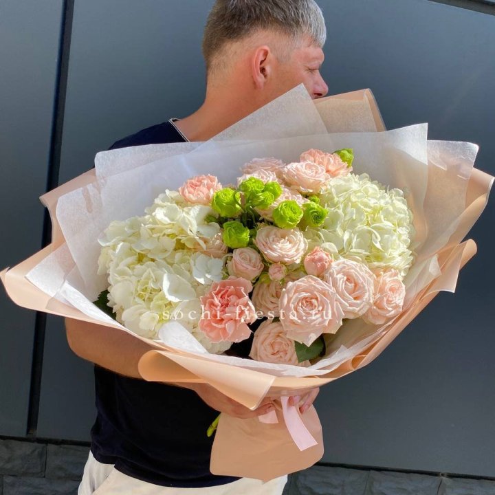 Авторский букет "Нежный крем" в Нижневартовске