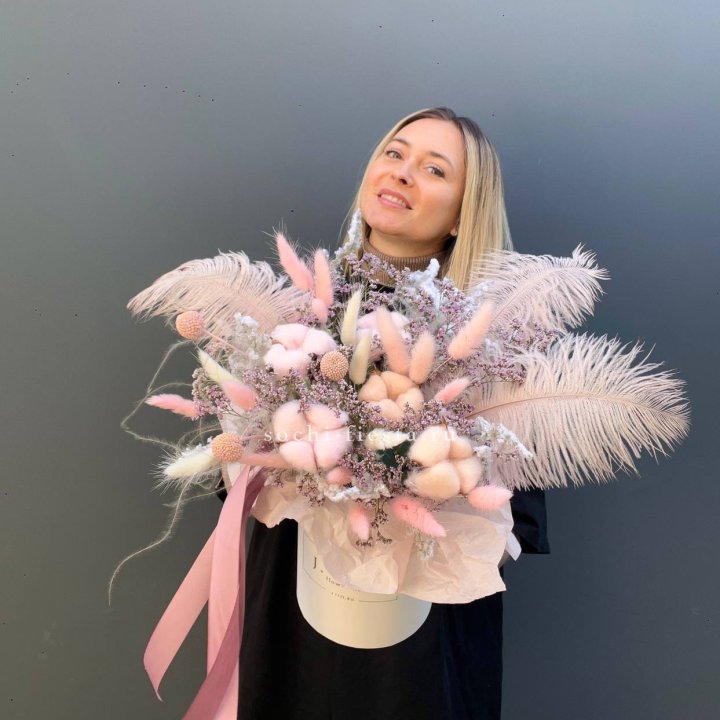 Авторский бокс с сухоцветами в Нижневартовске