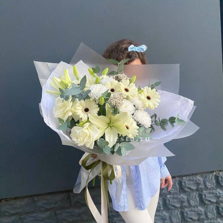 Букет с лилией и герберой в Нижневартовске