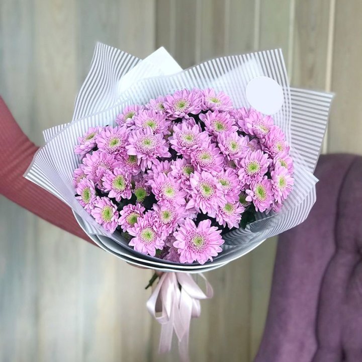 Букет розовых хризантем в Нижневартовске