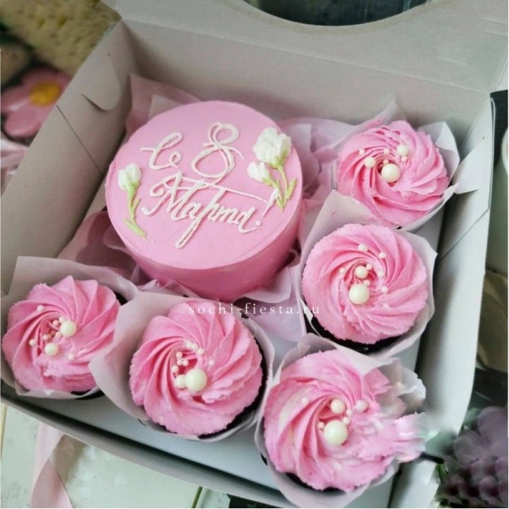 Капкейки и бенто-торт "8 марта!" в Нижневартовске