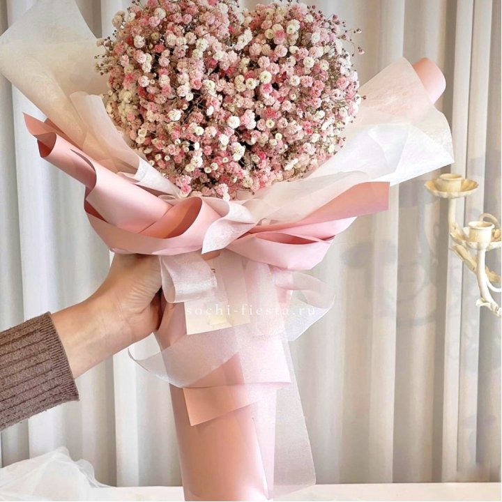 Сердце из гипсофилы  в Нижневартовске