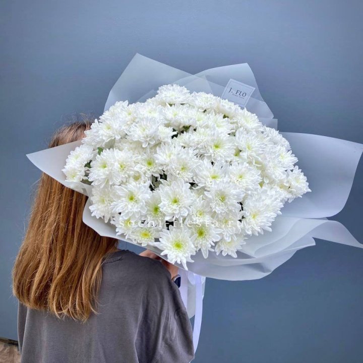 Букет хризантем "Белая снежинка" в Нижневартовске