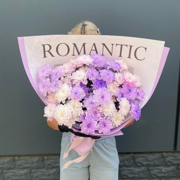 Букет сиреневых хризантем в Нижневартовске