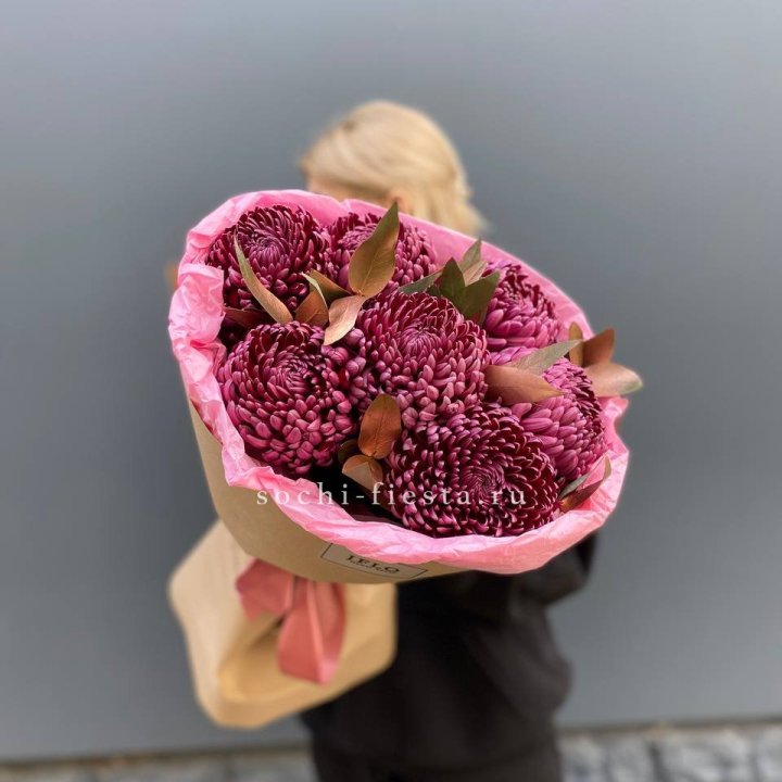 7 Хризантем Бигуди в золоте в Нижневартовске