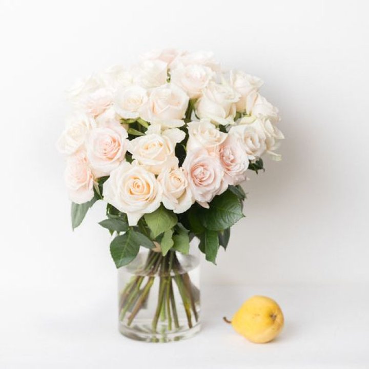 25 кремовых роз в Нижневартовске