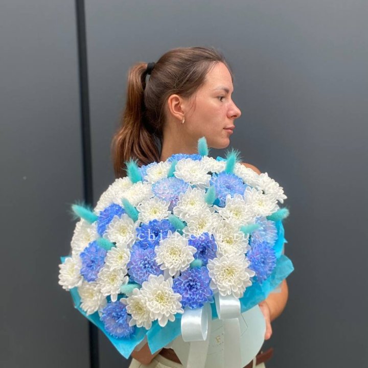  Коробочка  хризантем и лагуруса в Нижневартовске