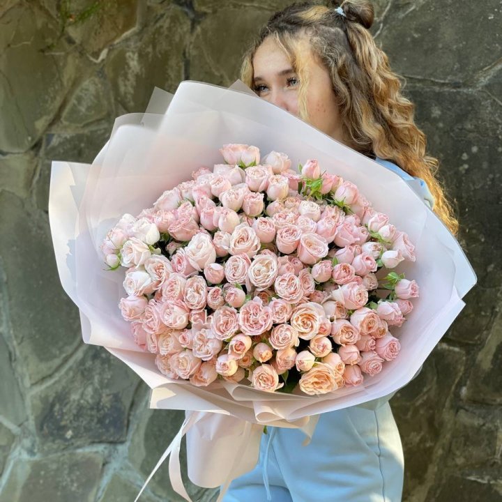 45 роза бомбастик Крем в Нижневартовске