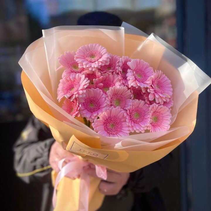 17 розовых гербер  в Нижневартовске