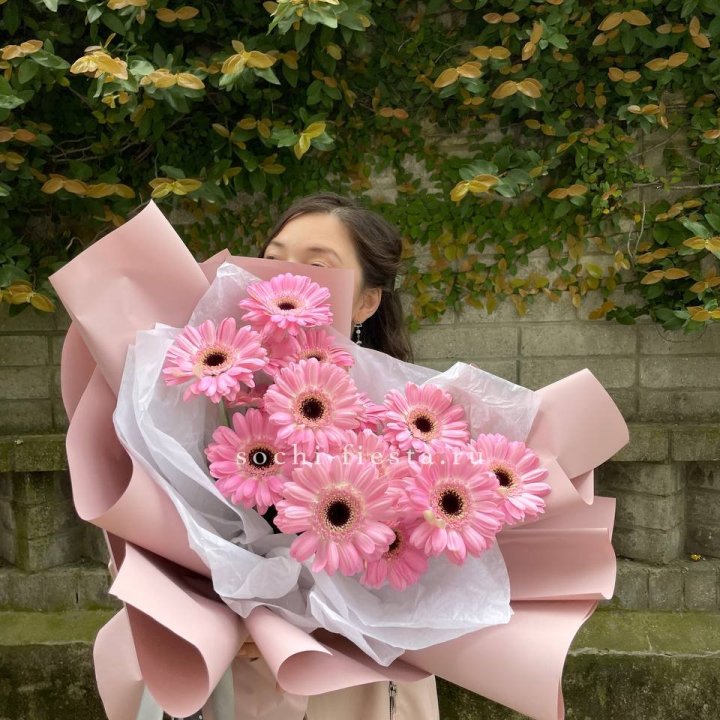 13 розовых гербер в Нижневартовске