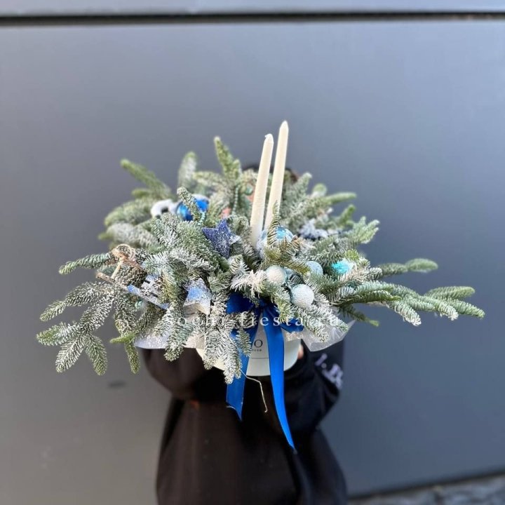 Новогодняя композиция в коробке  в Нижневартовске