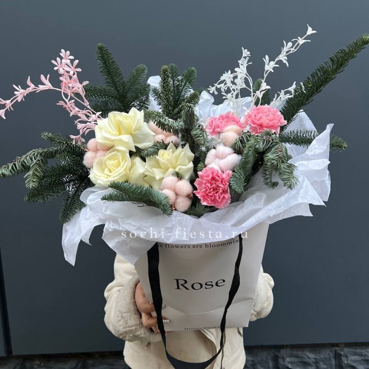 Цветочная сумка с нобилисом в Нижневартовске