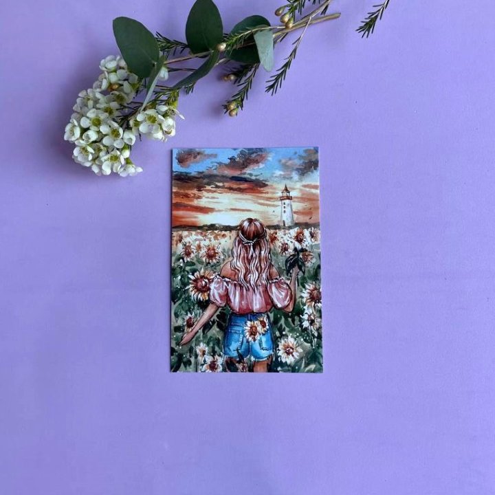 Открытка к букету "Подсолнух" в Нижневартовске