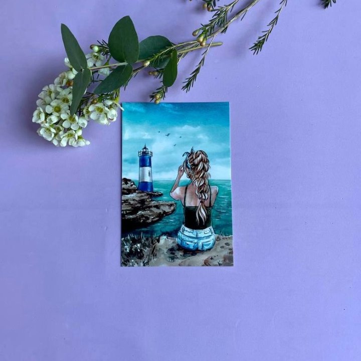 Открытка к букету "Океан" в Нижневартовске