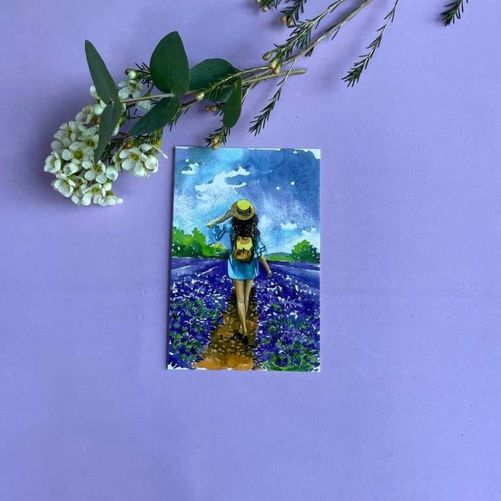 Открытка к букету "Цветочная дорога" в Нижневартовске