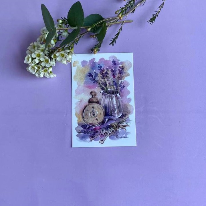 Открытка к букету "Часы" в Нижневартовске