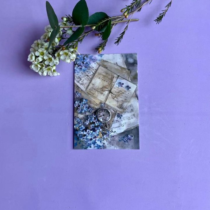 Открытка к букету "Время" в Нижневартовске