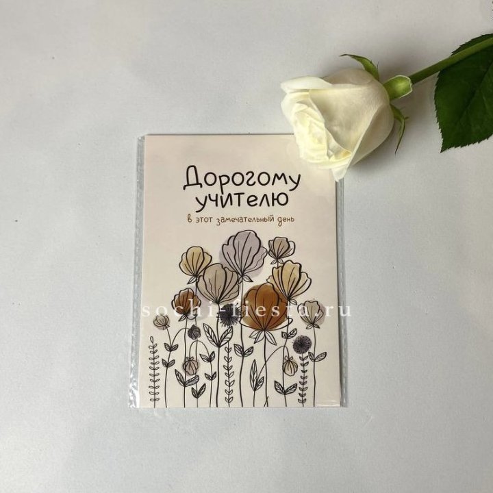 Открытка к букету "Дорогому учителю" в Нижневартовске