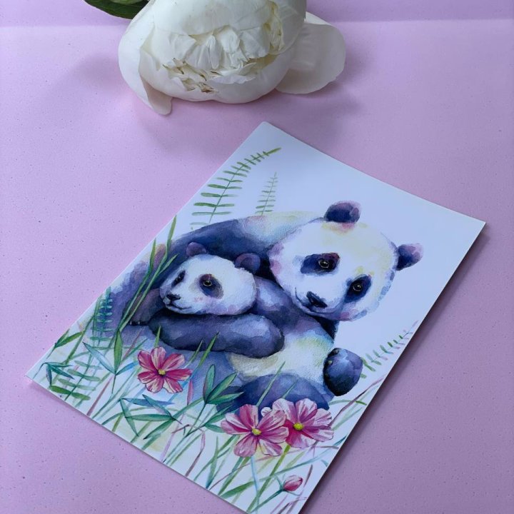 Открытка к букету "Объятие Панды" в Нижневартовске