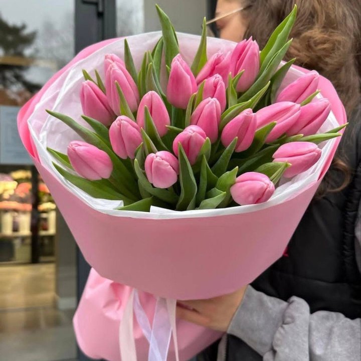  19 розовых тюльпанов в Нижневартовске