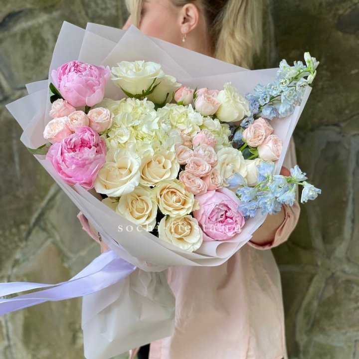 Букет с пионами "Богема" в Нижневартовске