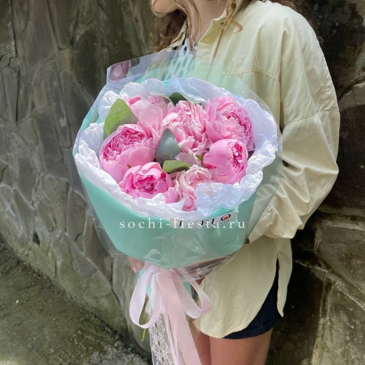 7 зефирных пионов в фоамиране в Нижневартовске