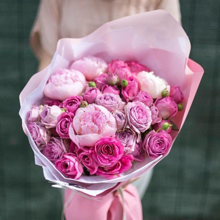 Букет с пионами "Леси" в Нижневартовске