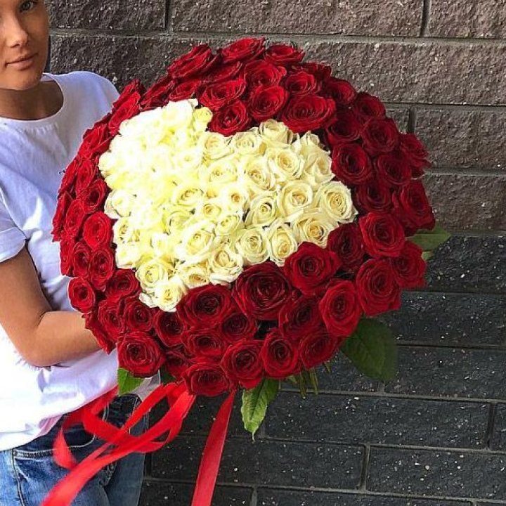 101 роза "Сердце" в Нижневартовске
