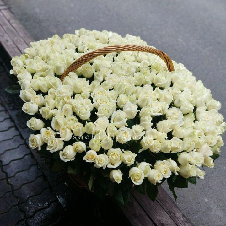 303 розы в корзине в Нижневартовске