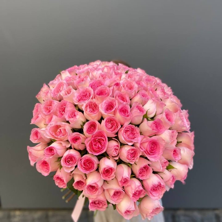 101 розовая роза в Нижневартовске