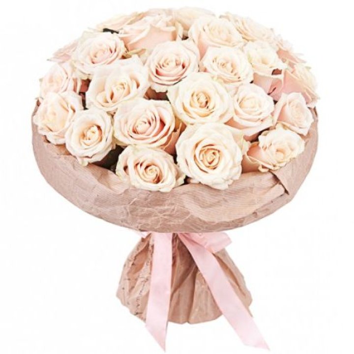 25 кремовых роз "Craft" в Нижневартовске