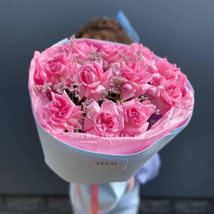 Букет французских розовых роз  в Нижневартовске