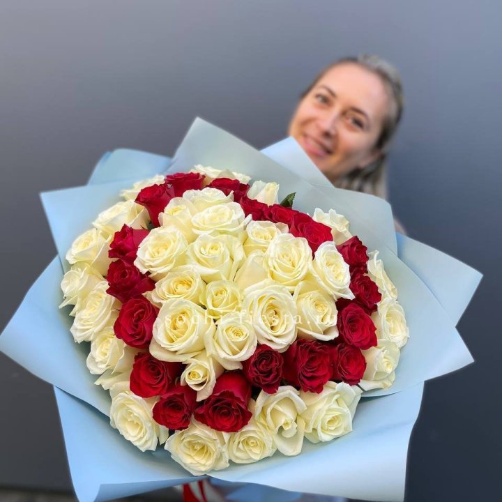 51 роза "Сердце" в Нижневартовске