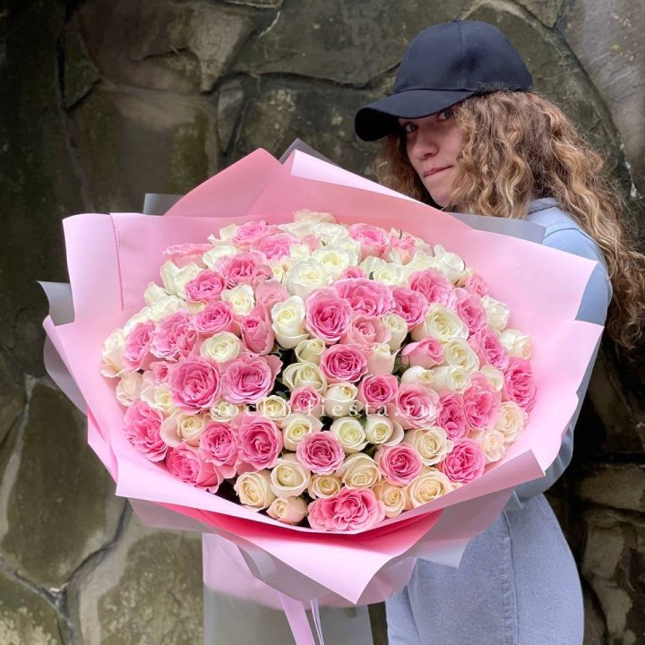 101 роза Миксбери в Нижневартовске