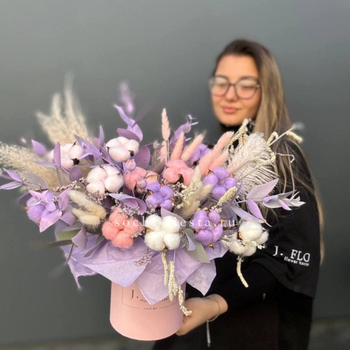 Авторский бокс с сухоцветами №4 в Нижневартовске