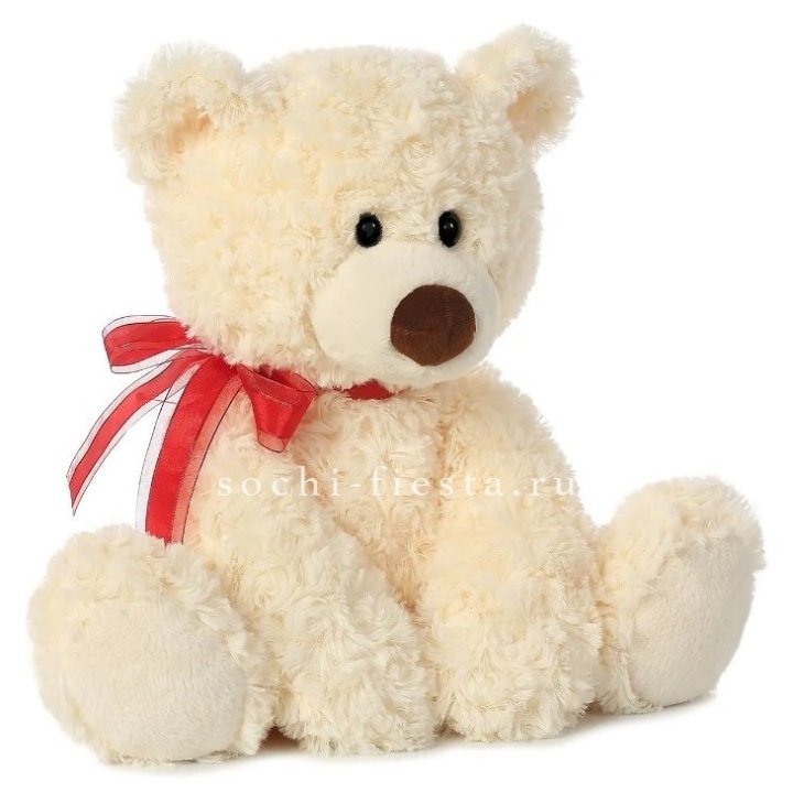 Белый плюшевый мишка  в Нижневартовске