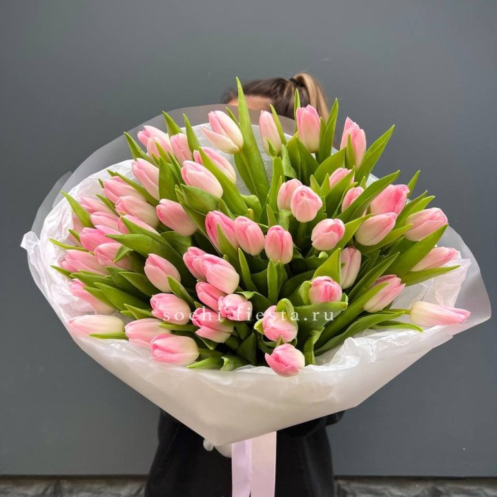Букет тюльпанов нежно-розовых в Нижневартовске